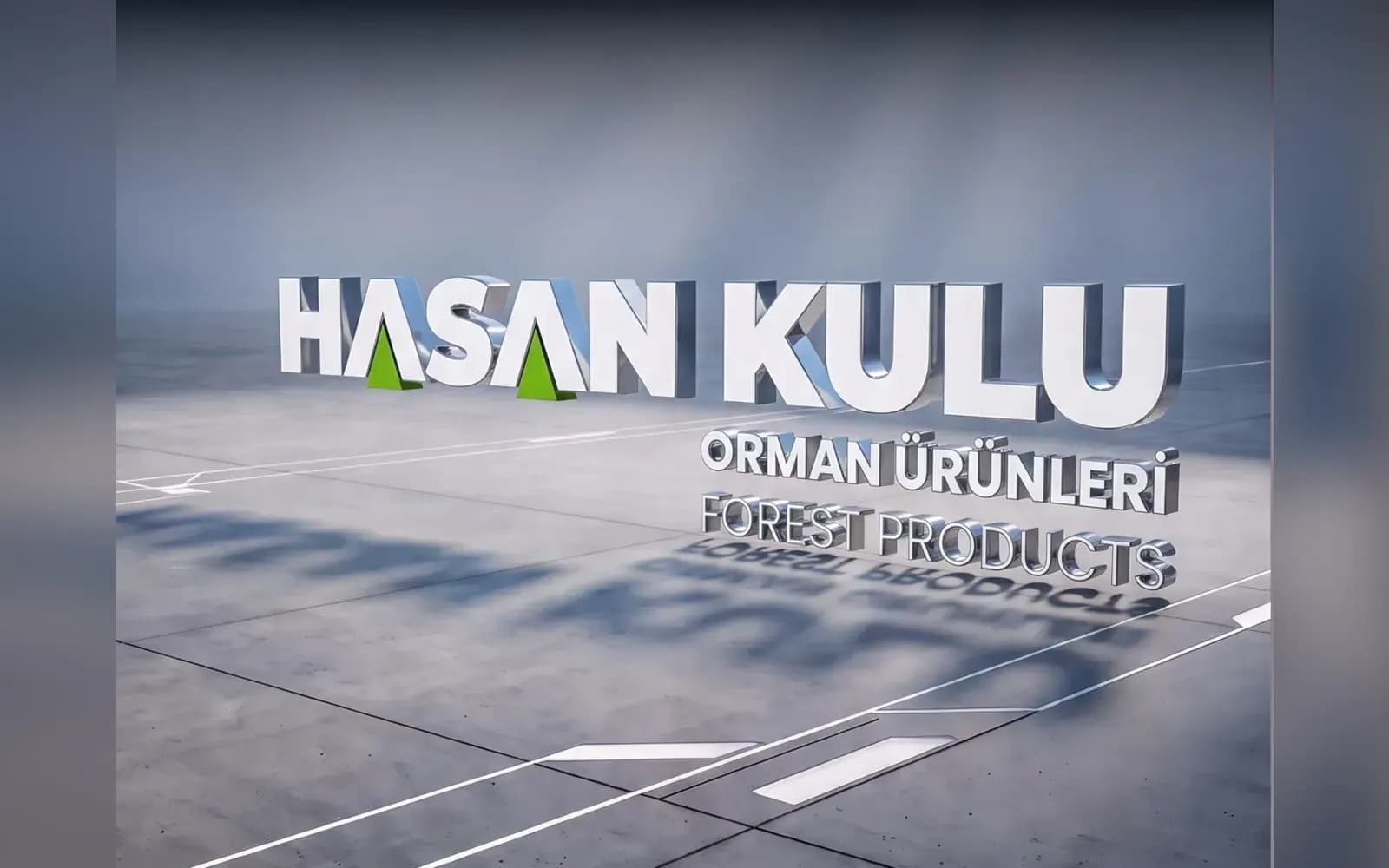 Hasan Kulu Orman Ürünleri 3D logo sahnesi; fabrika filmi, sosyal medya işi