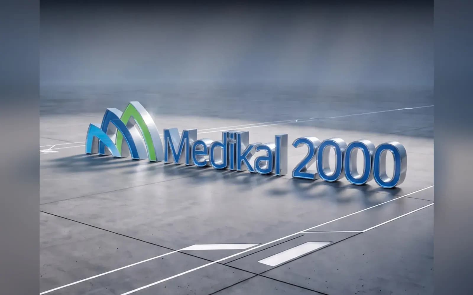 Medikal 2000 3D logo sahnesi; sosyal medya, fuar tasarımları işi