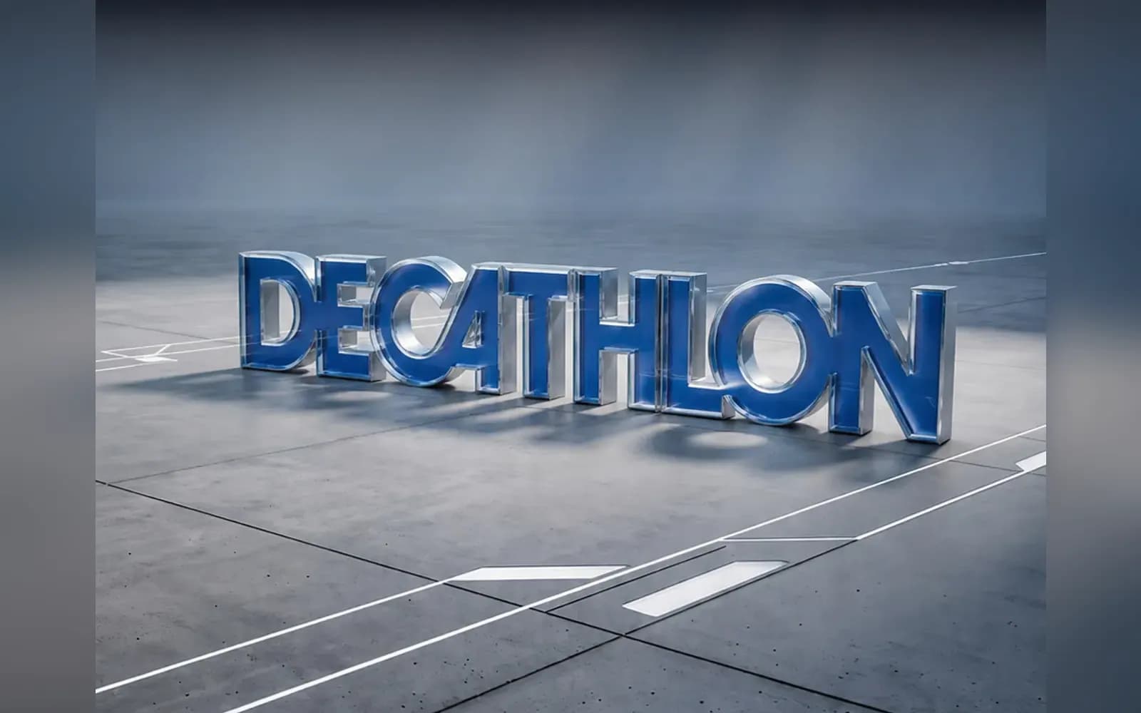 Decathlon Türkiye 3D logo sahnesi; etkinlik ve mağaza filmleri işi